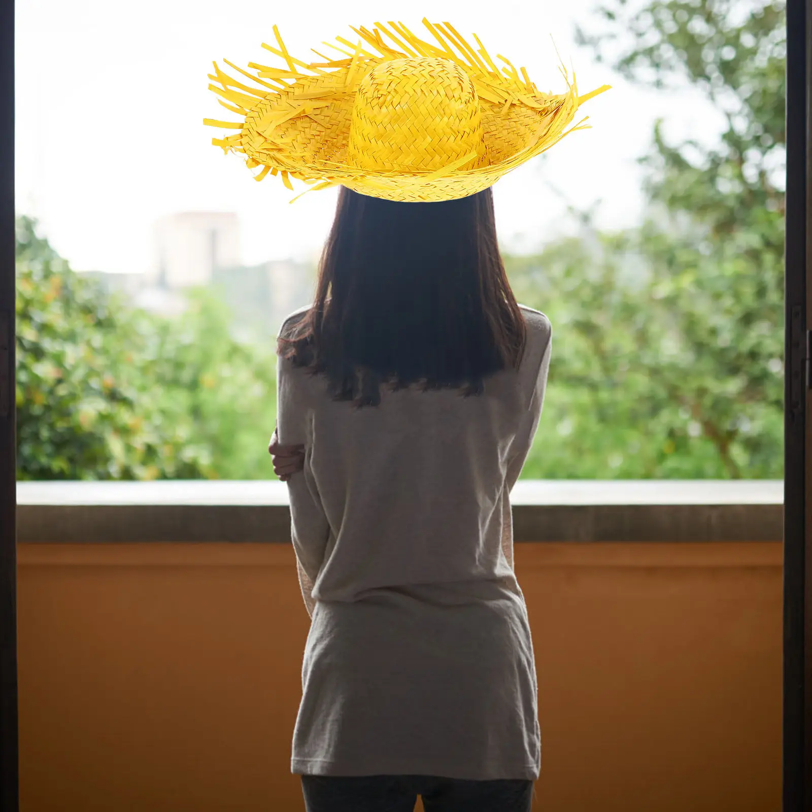 

Соломенная шляпа ручной работы для женщин, с широкими полями, дышащая, легкая, летняя, пляжная, декоративная, защитная, пасхальная, специальный дизайн