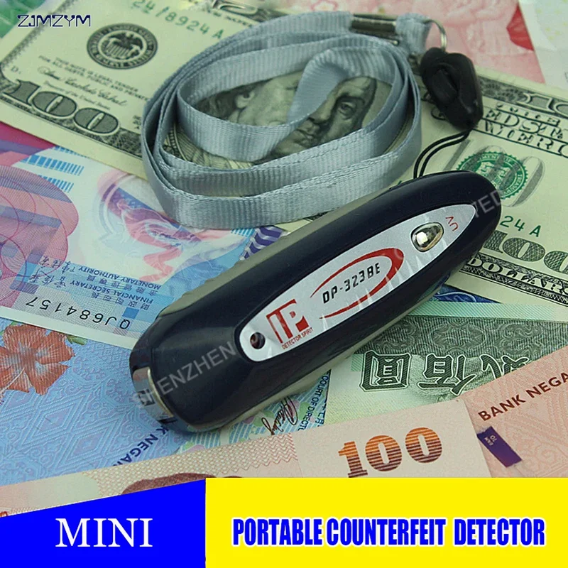 Hot selling DP-323BE New portable magnetic detector Mini key Counterfeit Money Detector 2 in1 Keychain