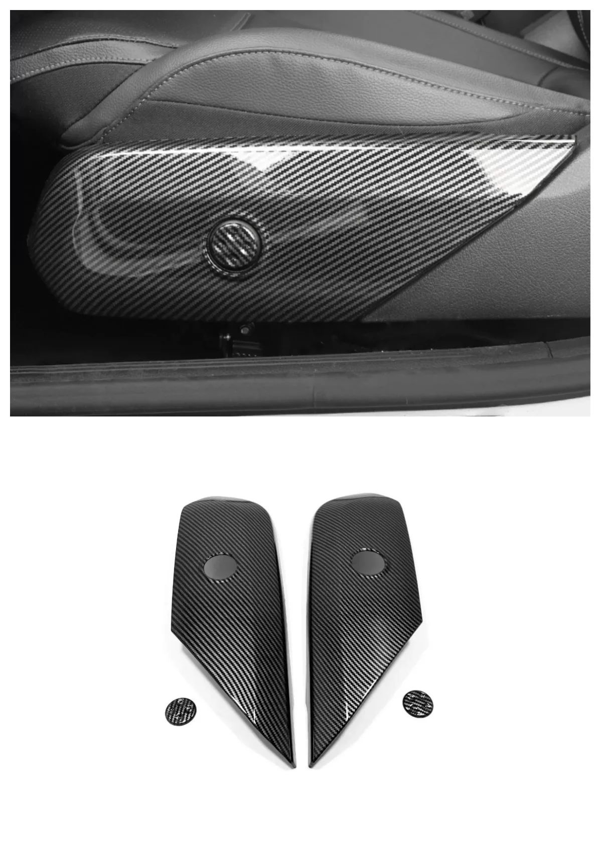 

Suitable for 2022 Mercedes Benz C-Class Seat Panel Decorative Frame 2-piece Set ABS Auto Parts