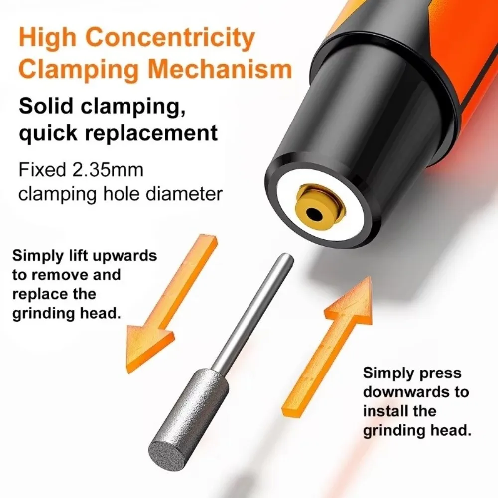 Wireless Digital Electric Mini Drill Digital Adjustable Speed Cordless Rotary Tool with LED Light Handheld Engraving Pen