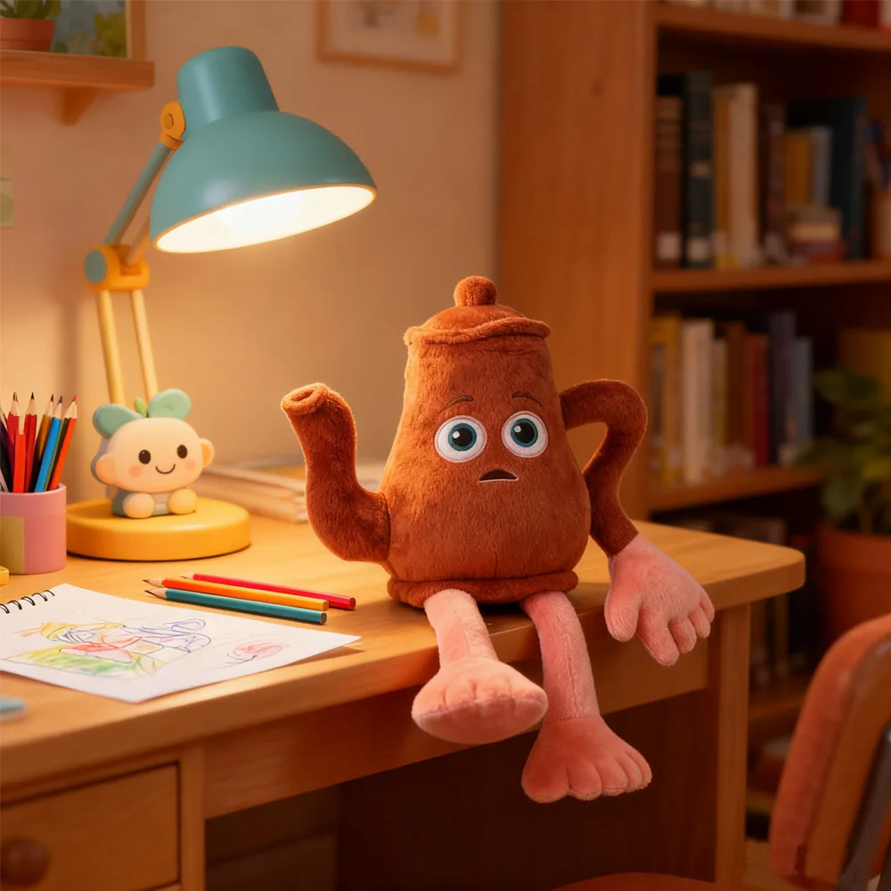 

Чайник, плюшевая игрушка, чучело, персонаж мультфильма, мягкая игрушка для детей, творческий игровой подарок с руками и ножками