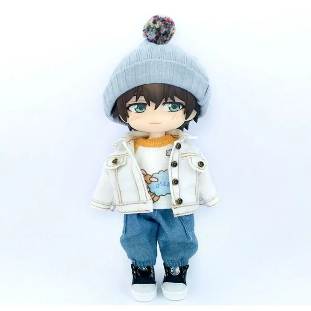 Modepop Jas Katoen Materiaal DIY Jeans Jas 8 Kleuren Poppenkleertjes Accessoires voor 1/12 BJD/GSC Poppen/voor 1/11 OB11 Poppen