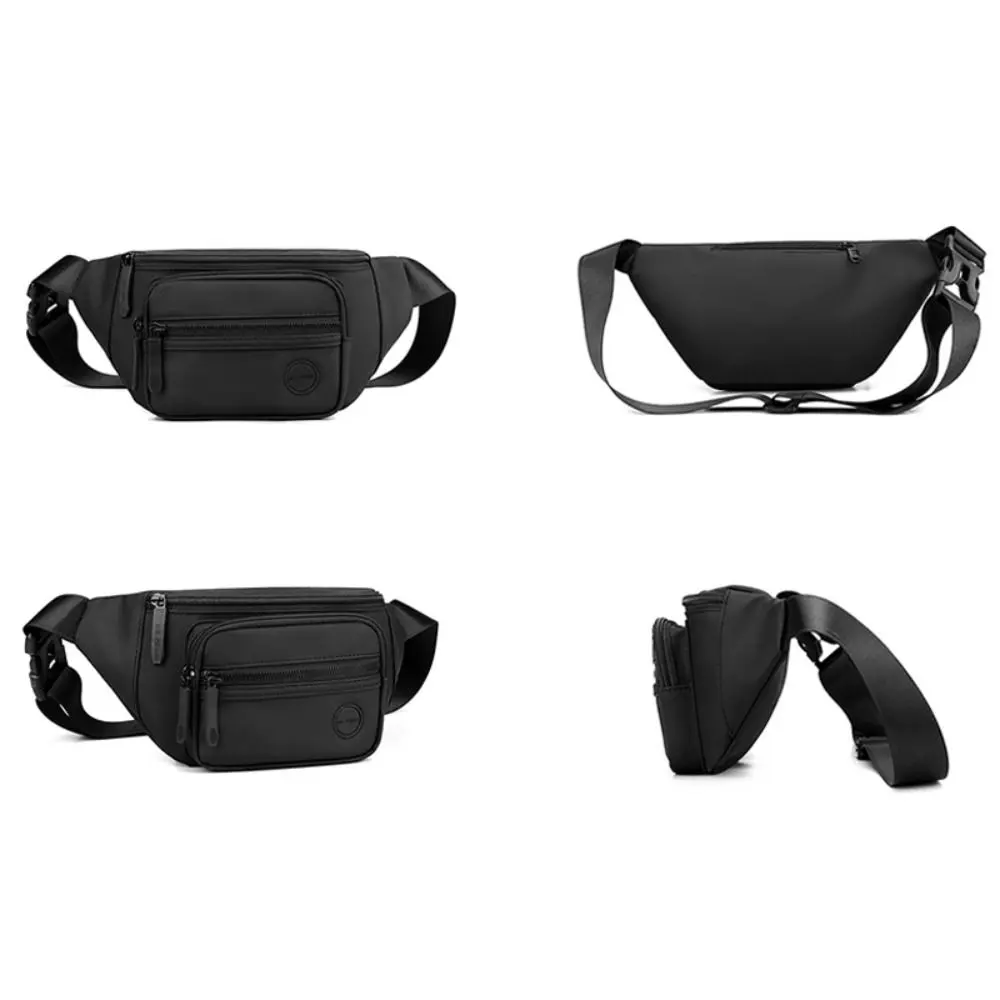 Large-capacity Men Waist Bag Casual Nylon Waterproof Sports Mobile Phone Bag Business Cashier Wallet Anti-theft Travel Chest Bag