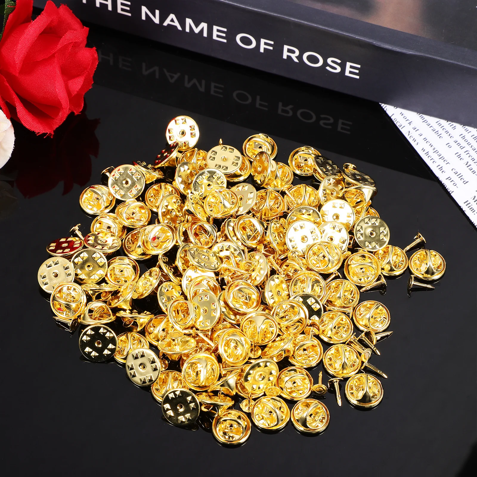 

120 шт., медные фиксирующие иглы, кнопки для галстука-клатча, булавки для лацканов, брошь, игольчатые подкладки, принадлежности для рукоделия, кнопки для галстука-клатч