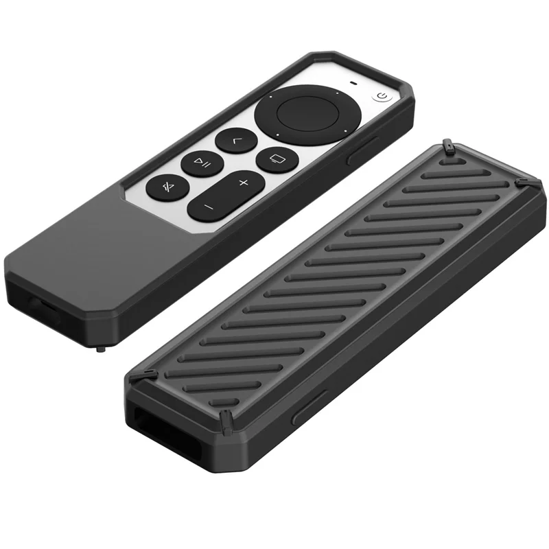 Silicone Remote Protective Case for Apple-TV 4K Remote 2021 Anti-Slip Shockproof Soft Case Remote Control Case,Black