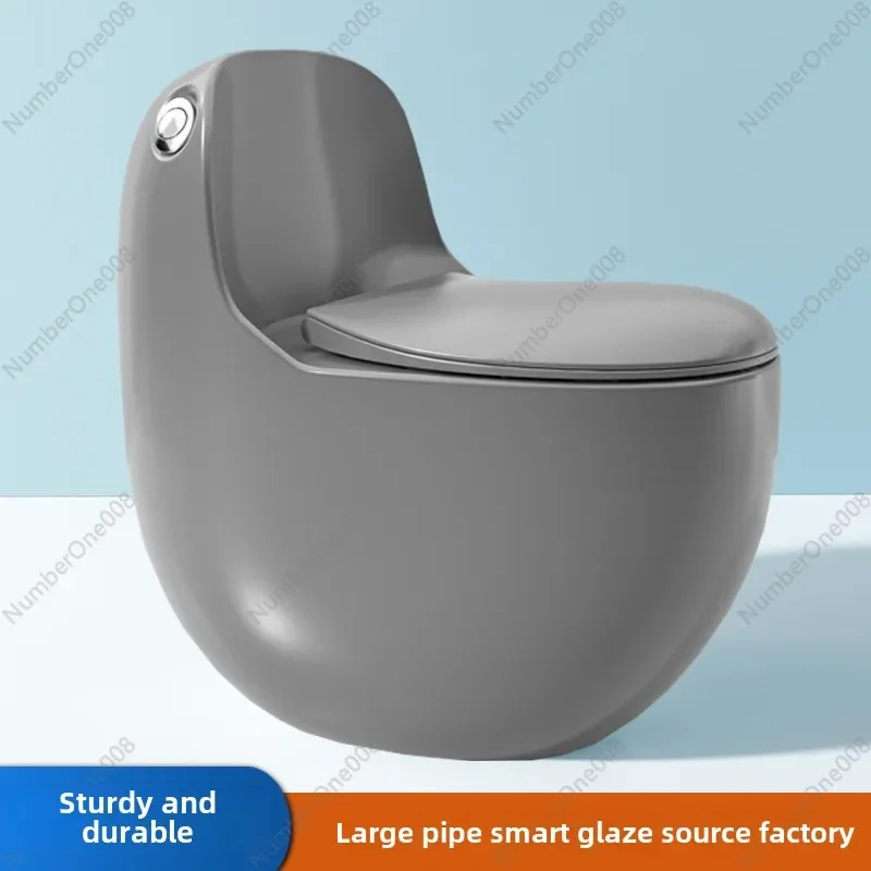 Personalized Egg-shaped Toilet, Chaozhou Manufacturer in Guangdong, Super Vortex Siphon Engineering Household One-piece Toilet