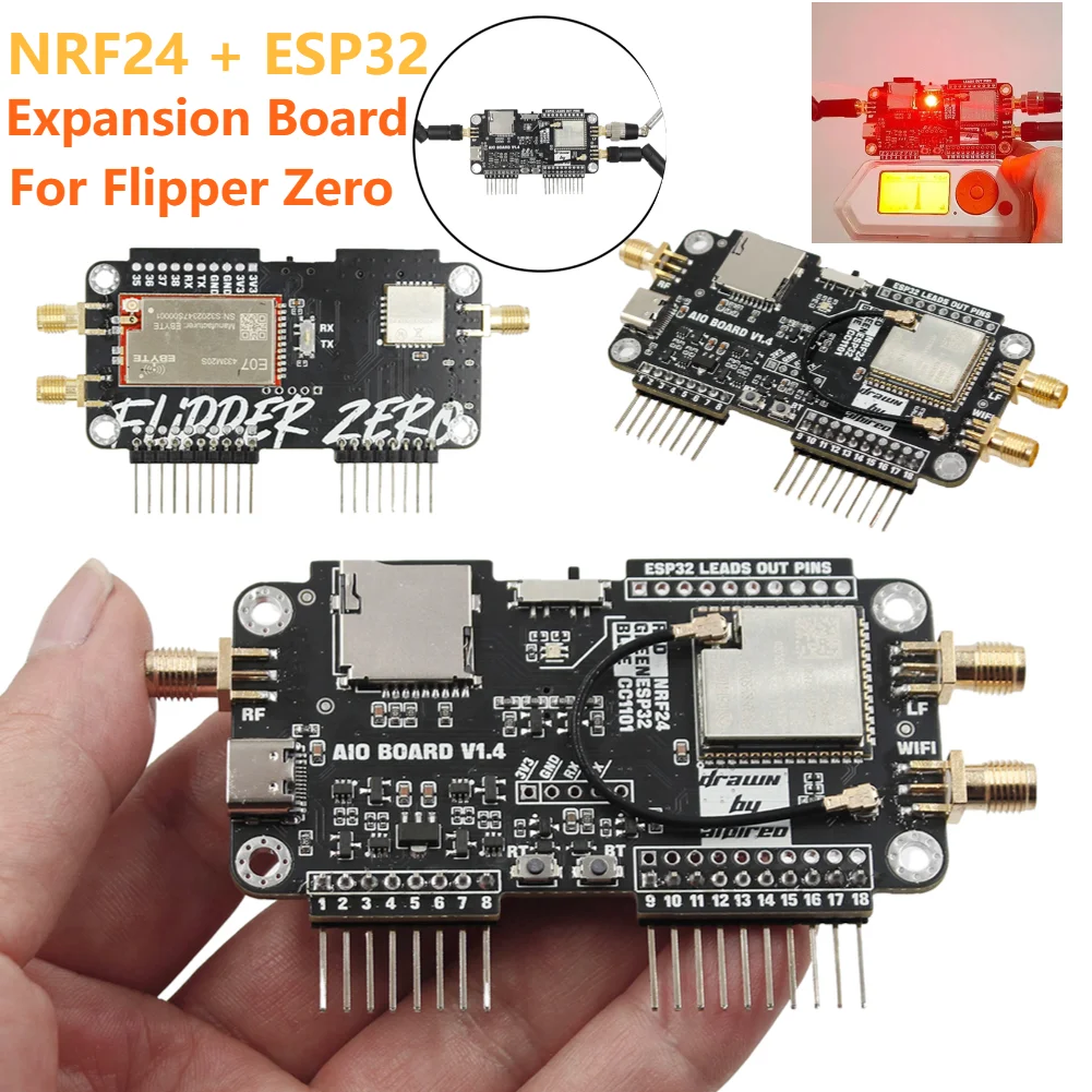 Module For Flipper Zero Modification Module NRF24+ESP32 Development Board 2.4G High Gain CC1101 Support NRF Sniffer Mousejacker