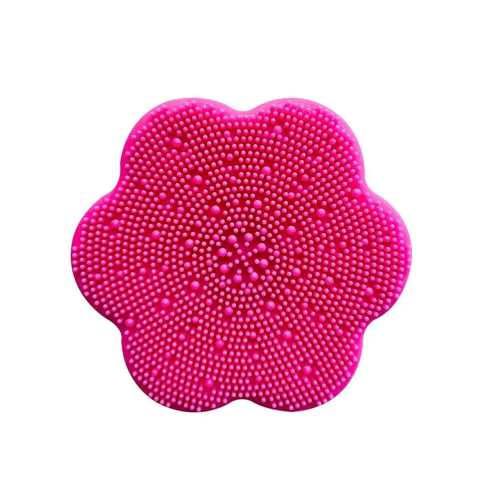 Flower Shaped Silicone Face Cleansing Brush Exfoliator Belt Sucker Skin Care Scrub Cleanser Blackhead Removal Deep Cleaning