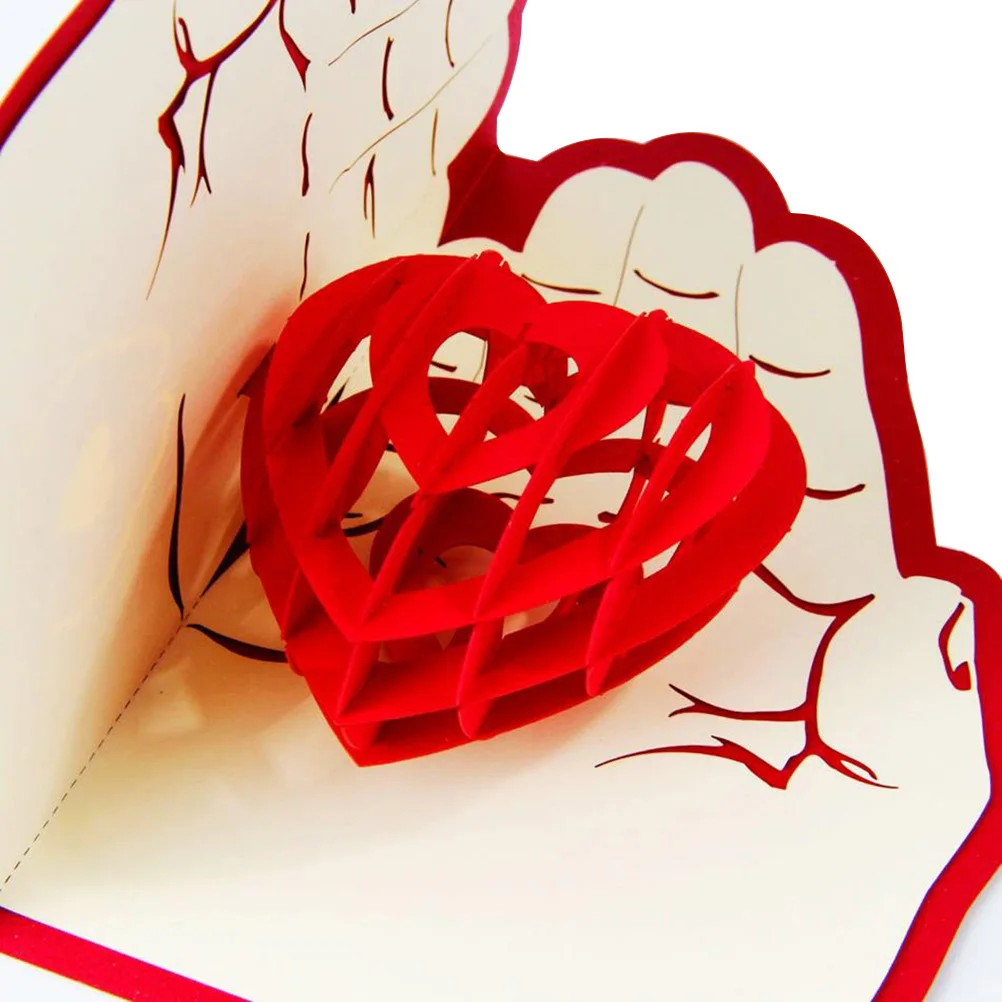 

3D Up Greeting Cards Hand-Assembled Custom Hollow Carved Smooth Incision Anniversary Baby Birthday Easter Mother's Father's Day