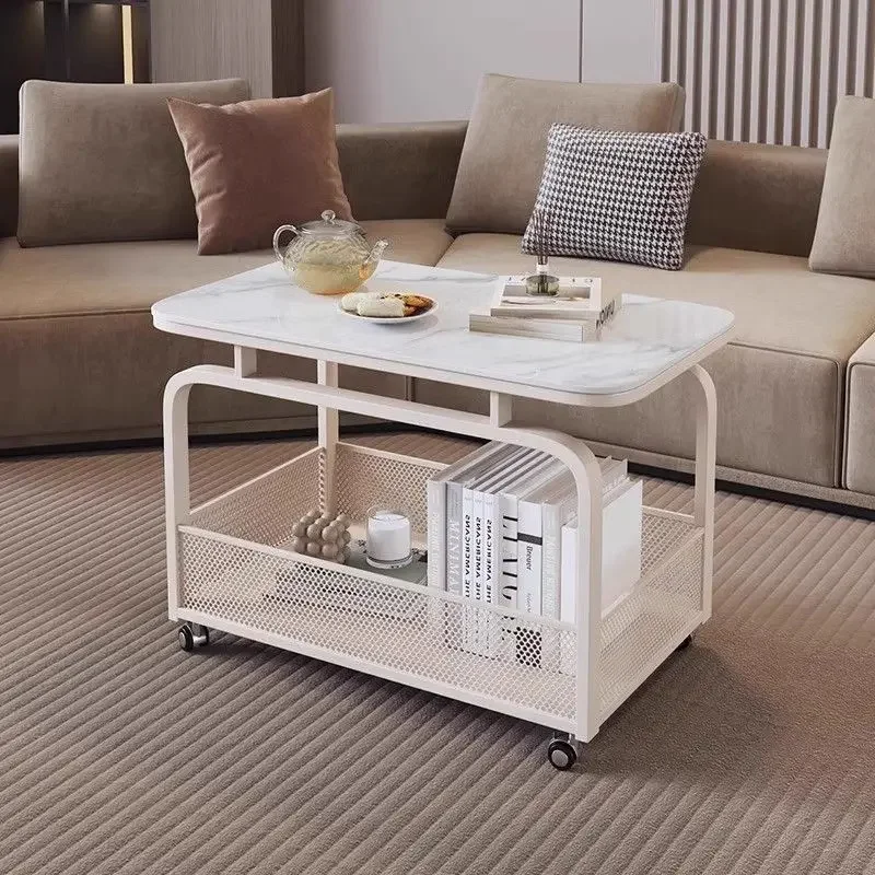 طاولة جانبية للأريكة المتنقلة لغرفة المعيشة، طاولة قهوة صغيرة فاخرة وخفيفة الوزن #3