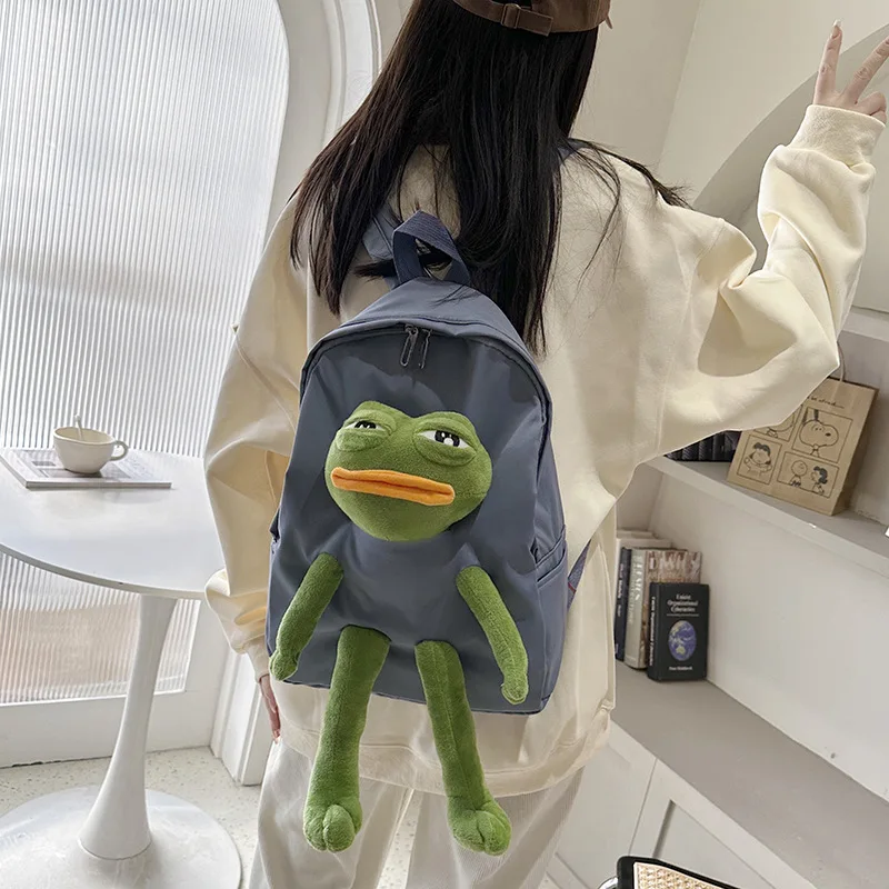 Three-dimensional Frog Doll Backpacks Women Oxford Bagpack Male Rucksack Shoulder Bag For Teenage Girl School Bag Mochila Bolsa