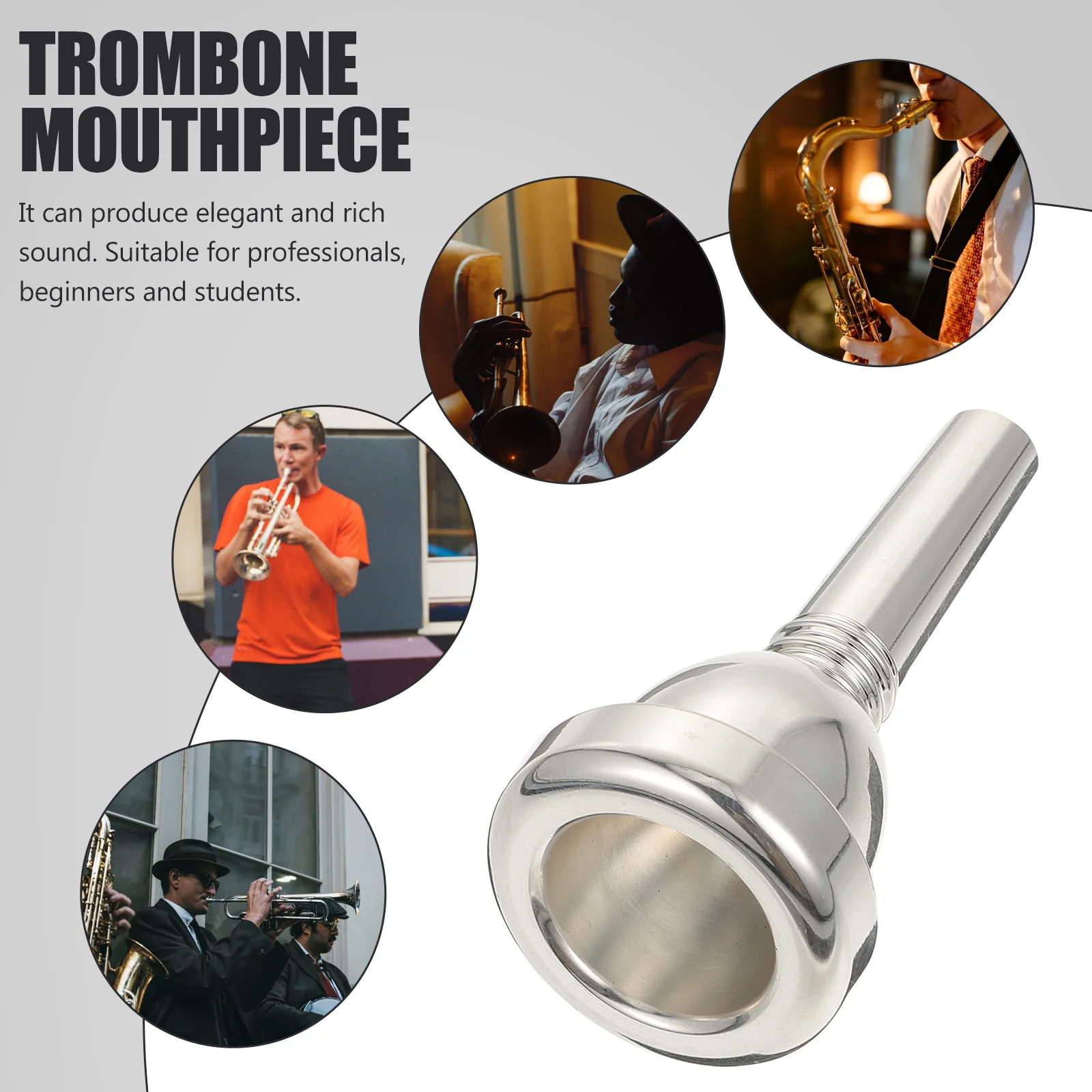 

Trombone Mouthpiece Professional Player Durable Replacement Part Good Feel Appearance Musical Instrument Supply