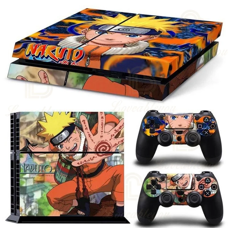 Adesivos de Console de Jogo Naruto Itachi para SONY PS4, Camiseta Infantil, Decalques de Anime para Controle PlayStation 4