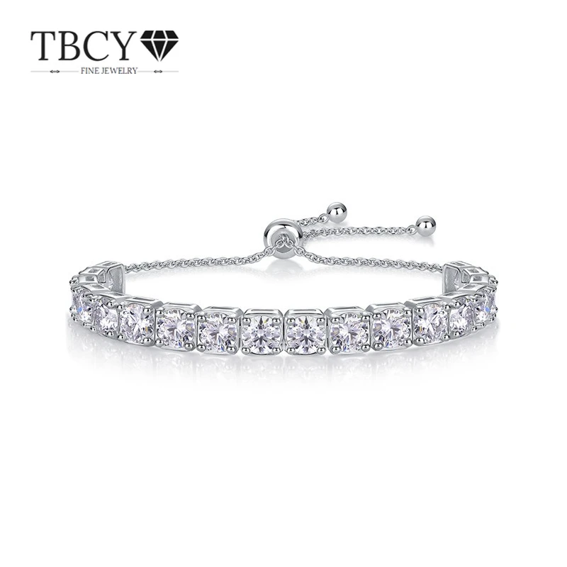 

TBCYD 1.5*3mm D Color Marquise Cut Moissanite Bracelet for Women 925 Sterling Silver Plated White Gold Anniversary Jewelry