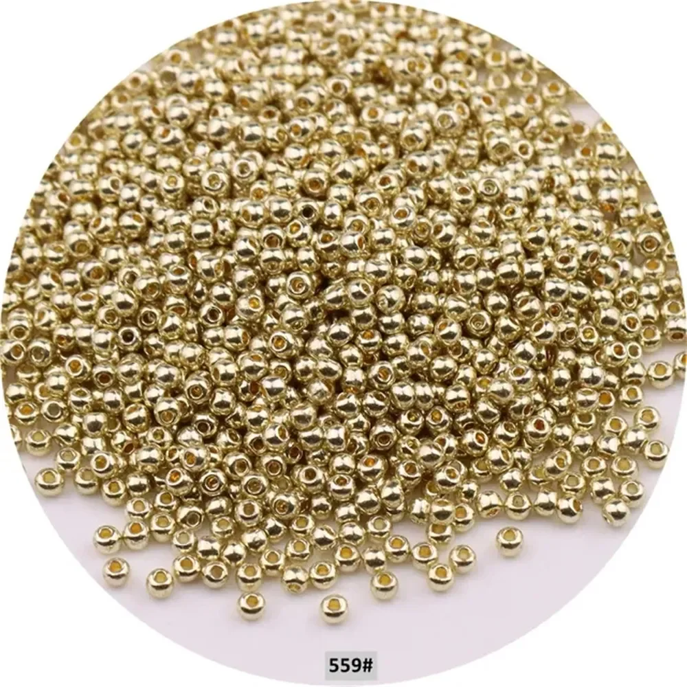 11/0 Japan Metallic Farben Glas Rocailles 2mm Uniform Bronze Überzogene Runde Spacer Glas Perlen Für DIY Charme Handwerk schmuck Machen – Detail 19