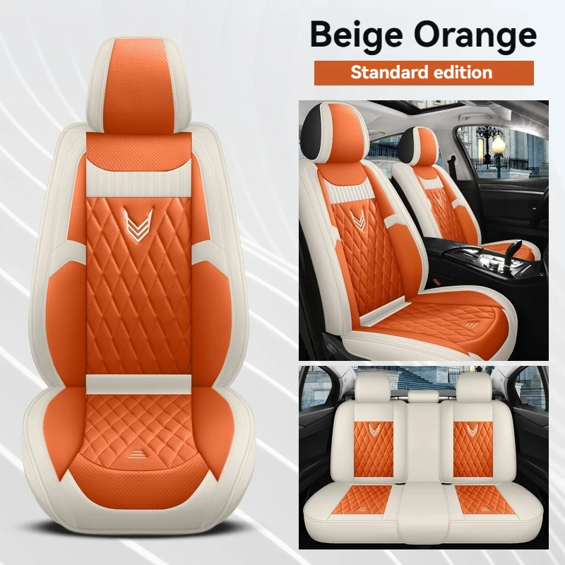 

5 Seats Breathable Leather Car Seat Covers For Fiat All Medels 500 500L 2007-2014 Punto Bravo Viaggio Freemoauto Auto Protector