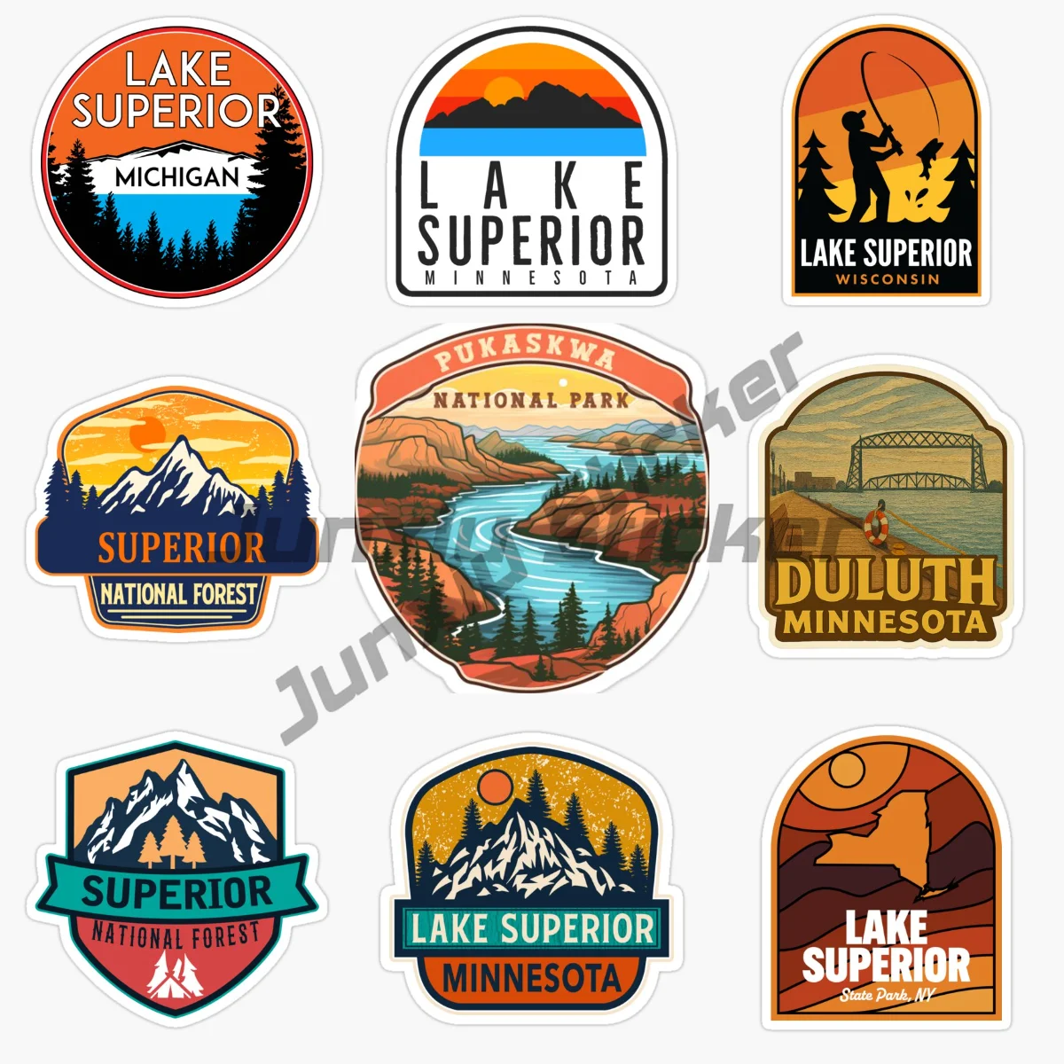 

LAKE SUPERIOR MINNESOTA Clear and Pure The World's Largest Freshwater Lake Car Sticker Vinyl Self-adhesive Decorative Decal