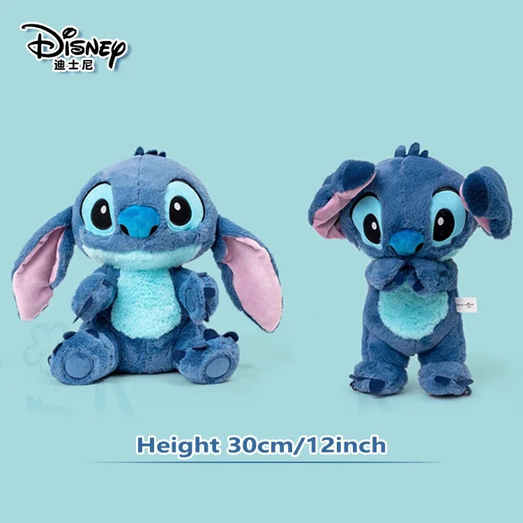 Anime Disney Kawaii Stitch Wypchane zabawki Niebieski Lilo&Stitch Pluszowy brelok do kluczy Lalki Torba Wisiorek Prezent urodzinowy dla dziecka