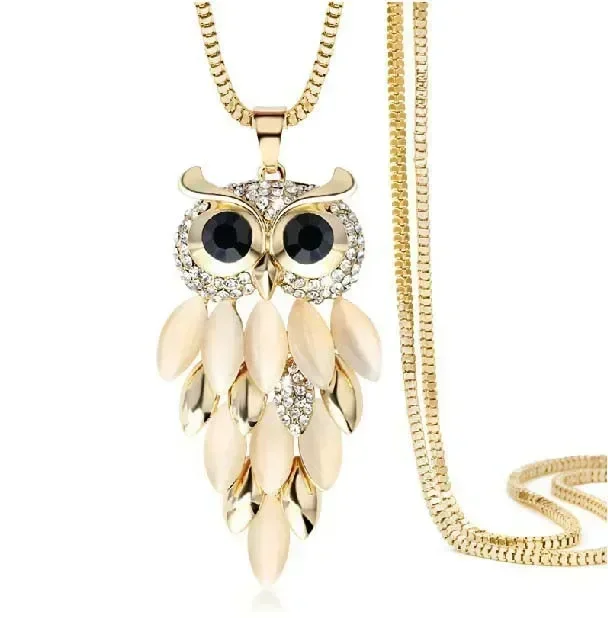 New Original Crystals from Austrian Retro owl Choker Necklaces Fine Jewelry For Women Party gift