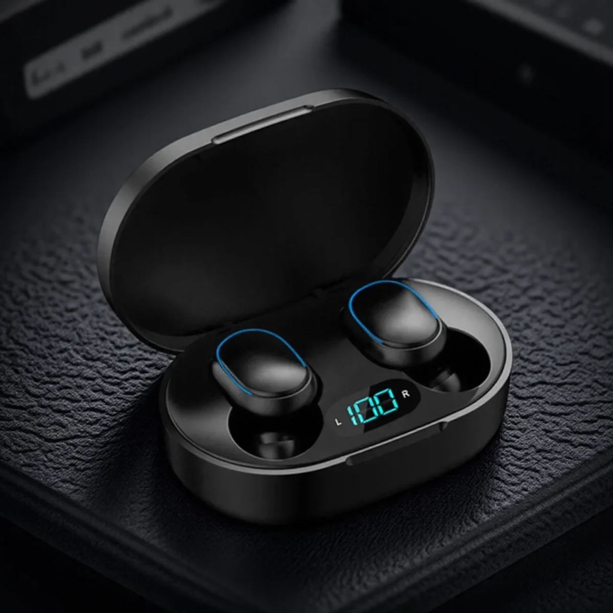 Wireless Bluetooth 5.0 Touch Digital Display Earphones TWS Noise Cancelling Stereo Sport Headset Binaural Call Headphones