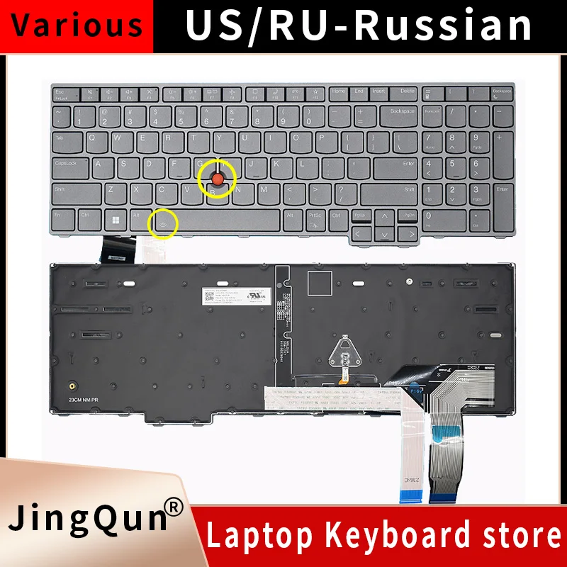 

US/Russian NEW Laptop Keyboard For Lenovo Thinkpad T16 Gen1 T16 Gen2 P16S Gen1 P16S Gen2 P16V Gen1 L15 Gen3 L15 Gen4 Backlit