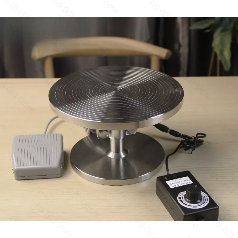 Stainless steel electric ceramic turntable 360 ° rotating platform for carving painting gold plating and line drawing tools
