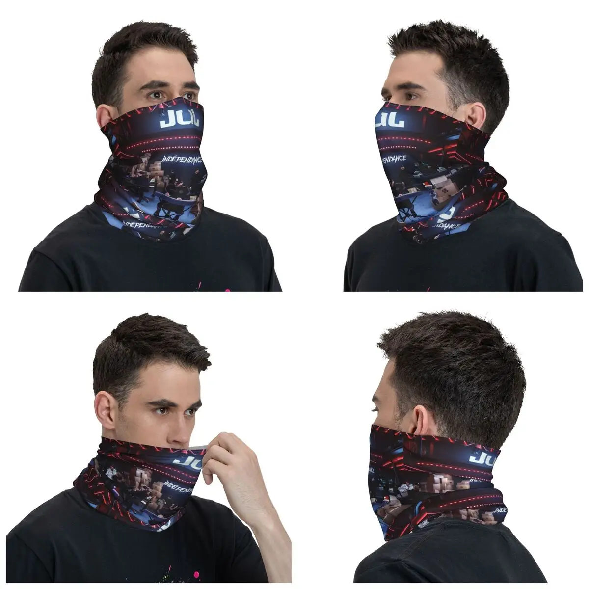 Custom Jul Independence Album Cover Bandana Winter Neck Warmer Women Windproof Wrap Face Scarf for Hiking Gaiter Headband