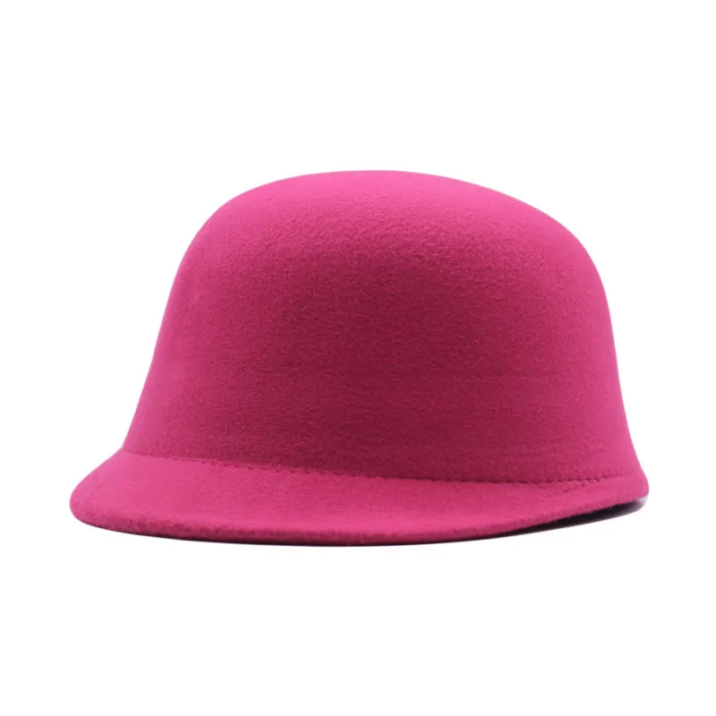 

2023 Solid Color Wool Felt Hat Women Autumn and Winter New Fashion Equestrian Baseball Cap Female Light Plate Top Hat