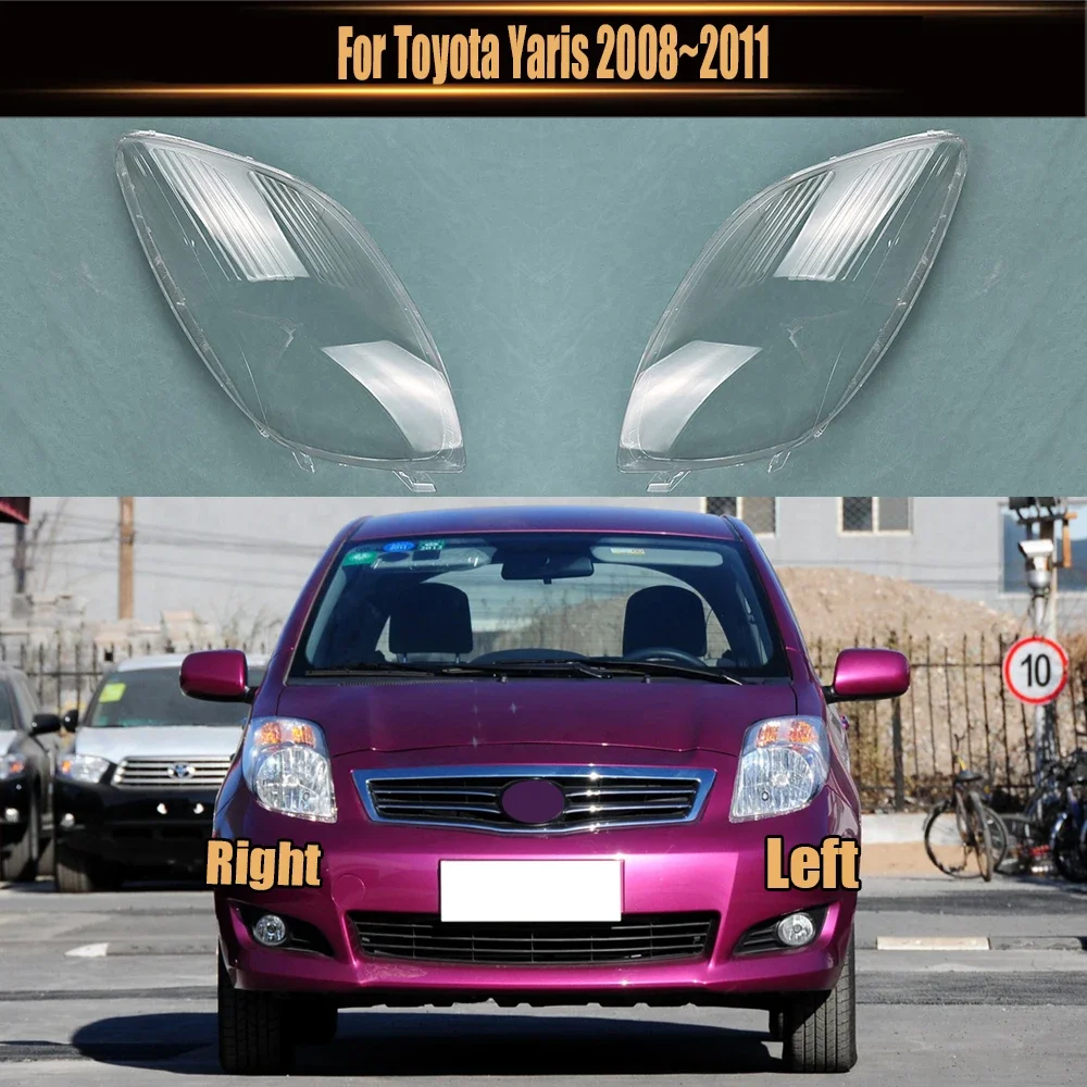 

For Toyota Yaris 2008~2011 Front Headlamp Lamp Cover Headlight Shell Transparent Lens Replace The Original Lampshade Plexiglass
