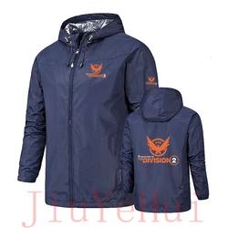 The Division 2 Tom Clancy's SHD PS4 Xbox PC Games Zipper Windproof Jacket Male Hip Hop Mens Waterproof Outerwear Jackets