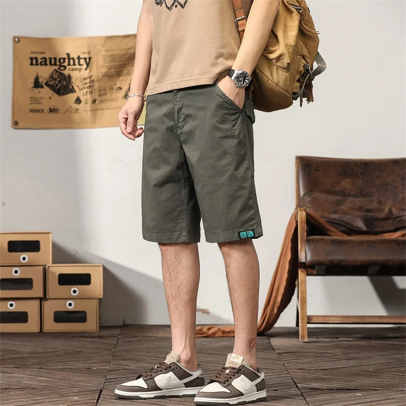 

Summer Cargo Shorts Youth Fashion plus size Cotton Pocket Casual Sports Shorts Climbing Hiking Wear-resistant Men's Work Pants