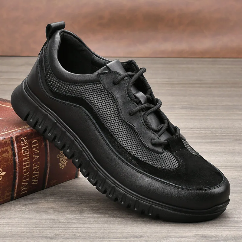 Fashion Casual Genuine Leather Shoes Men Famous Replica Luxury Original Cowhide Sneakers Streetwear Walking Outdoor Popular 2025