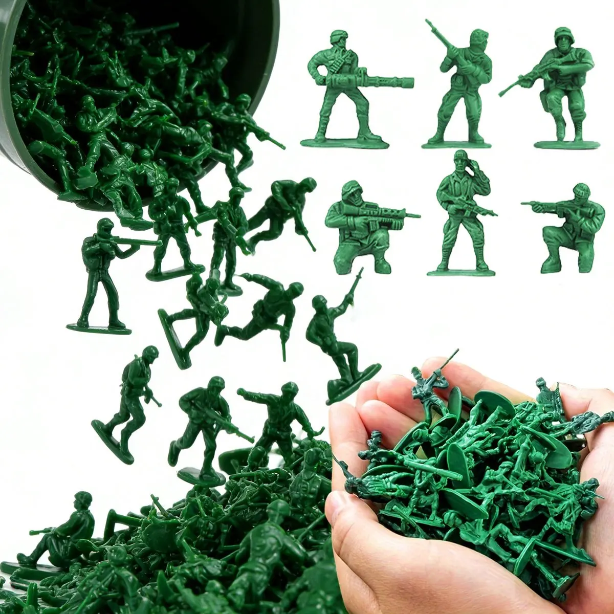 26/52 Stück 5cm Grüne Militärische Taktische Soldaten-Miniaturen - Armee-Modellfiguren für Sammler, Diorama-Displays ZSY