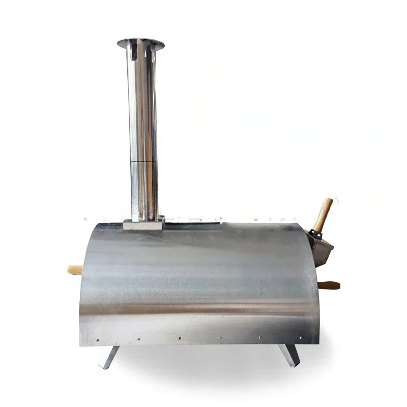

Cross-border export outdoor camping 13-inch stainless steel pizza stove firewood granules PIZZA stove BBQ grill direct supply