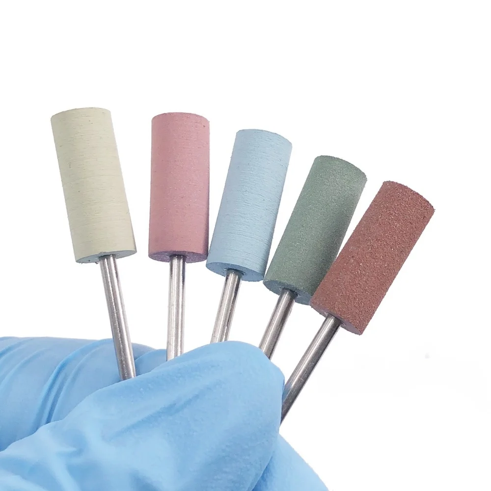 1Pc High-Quality Flat Cylindrical Silicone Nail Polishing Head – Fine Grinding, Heat-Free Replacement Bit for Manicure Tools