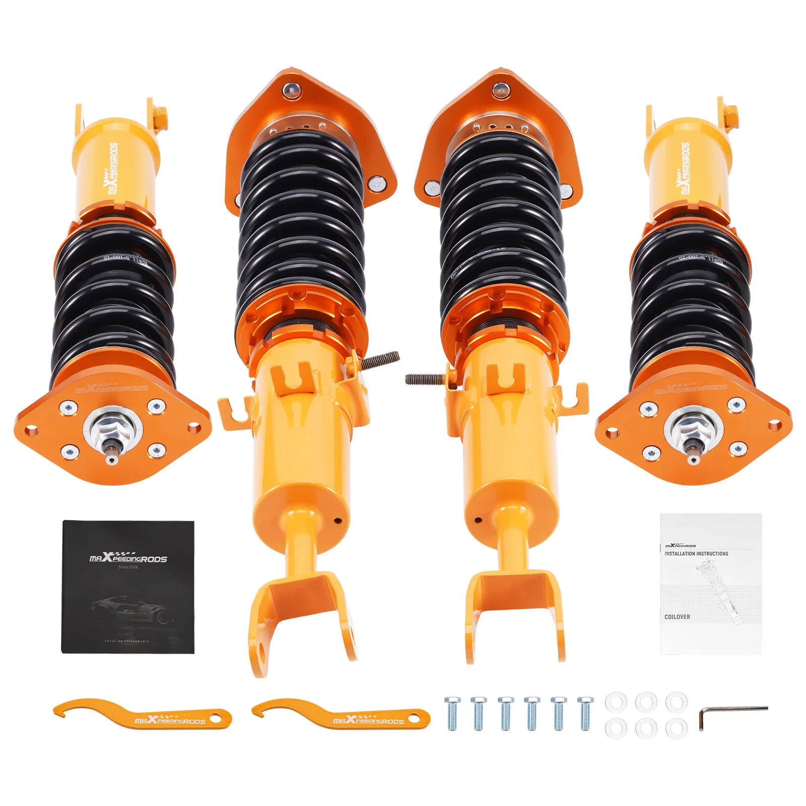 Coilovers for Nissan 350Z 2003-2008, for INFINITI G35 RWD 2003-2007 24 Levels Damper Adjustable Coilovers Suspension Kit