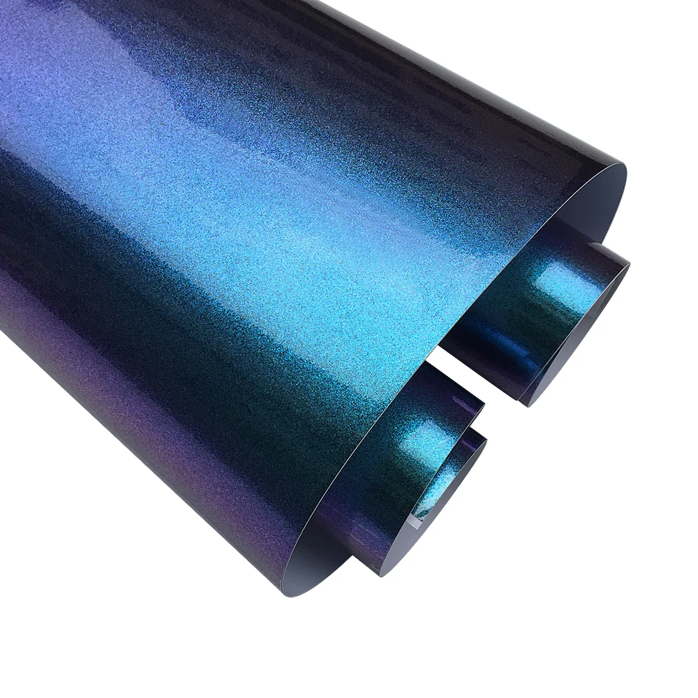 10/20*100cm Car Chameleon Vinyl Wrap Blue to Purple Pearl Tinting Film Chameleon Car Stickers Auto Motorcycle Car Accessories