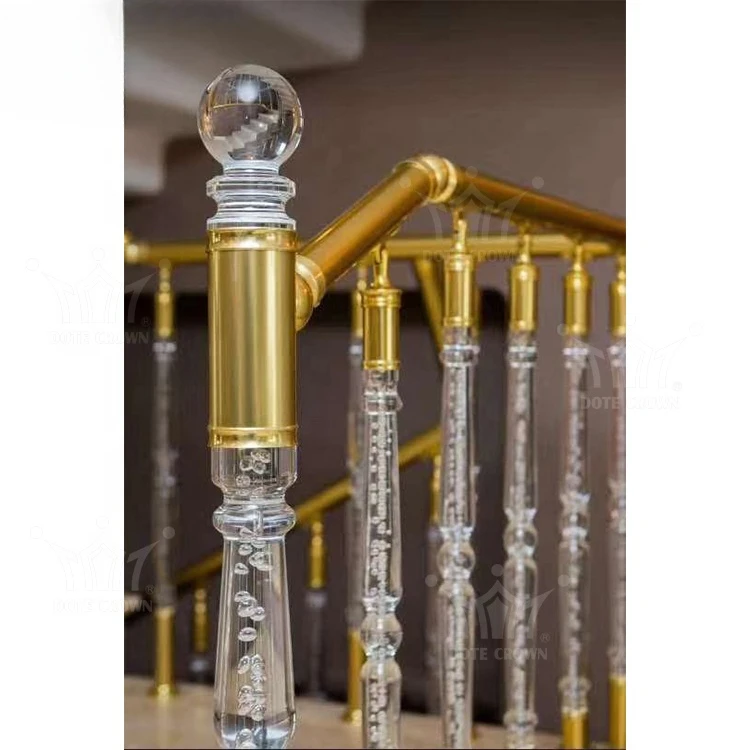 Acrylic Stair Railing Pillars Crystal Baluster  From Manufacturer