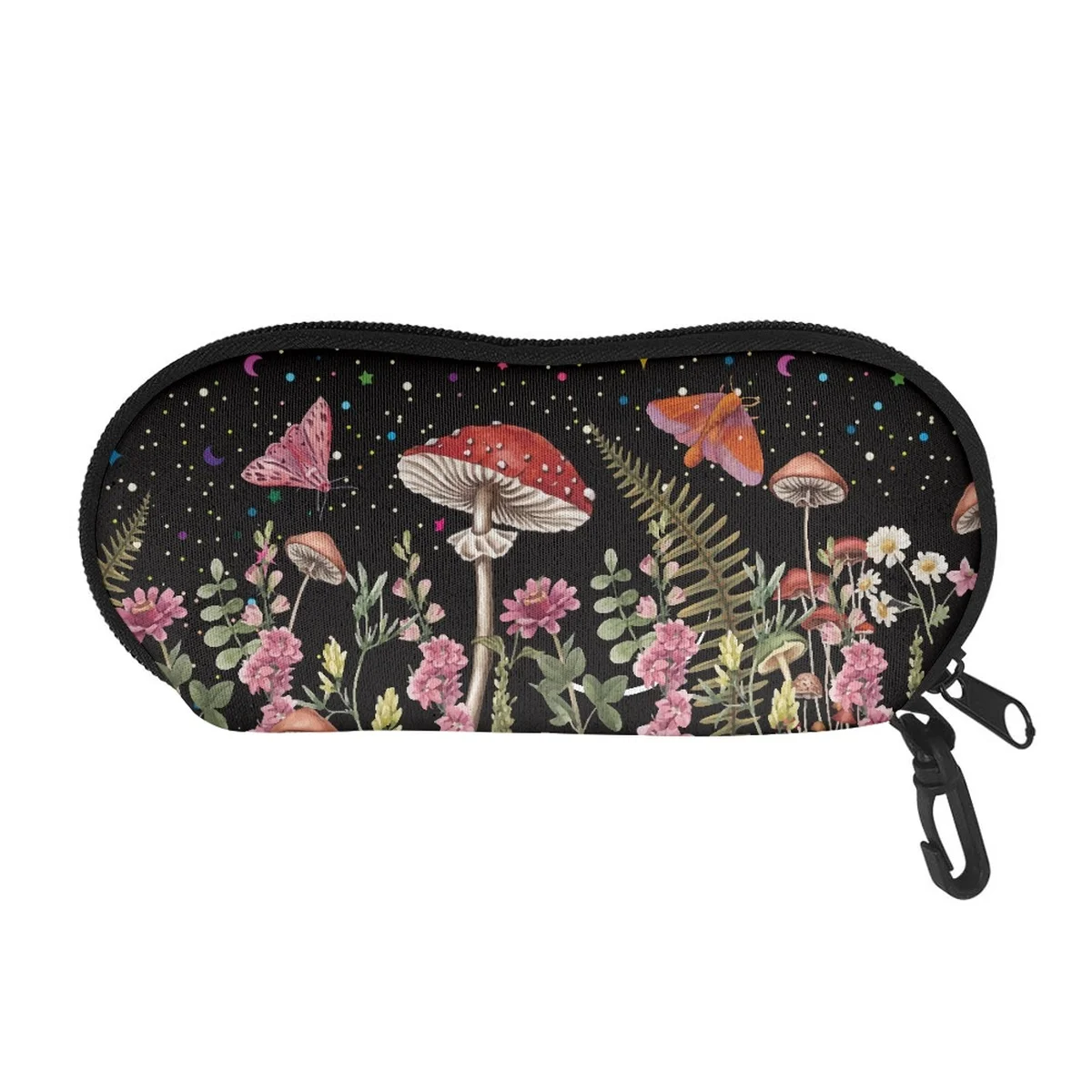 Sunglass Case Unisex Mushroom Printing Glasses Storage Pouch Students Reading/Swimming Glass Protect Holder Cover Spectacle Case