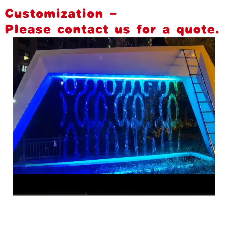 

Изготовленные на заказ завесы-водопад, меняющие цвет, украшение для сада, уличные настенные светильники для бассейна