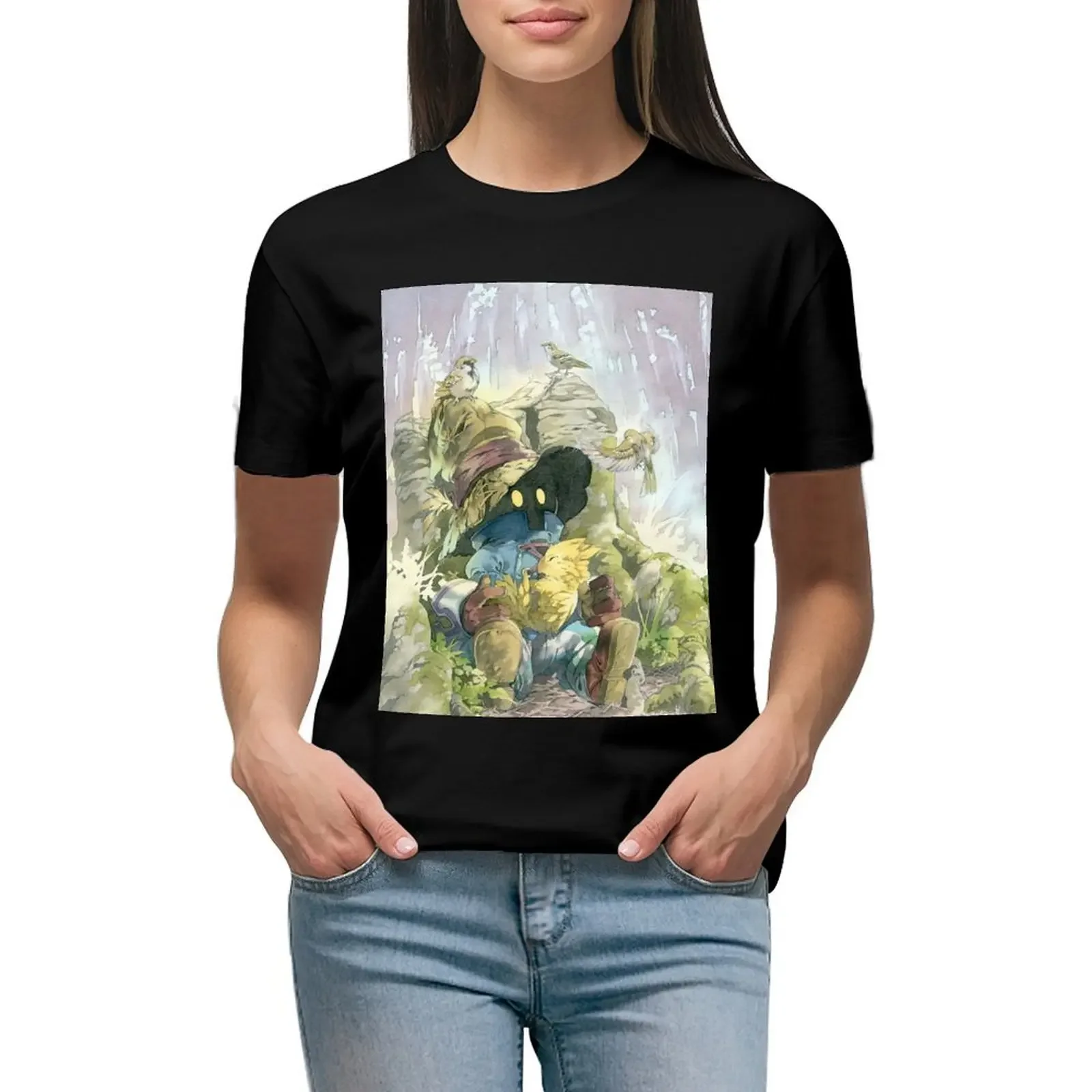 

Vivi Rain T-Shirt heavyweights plus size tops tees korean fashion Womens graphic t shirts