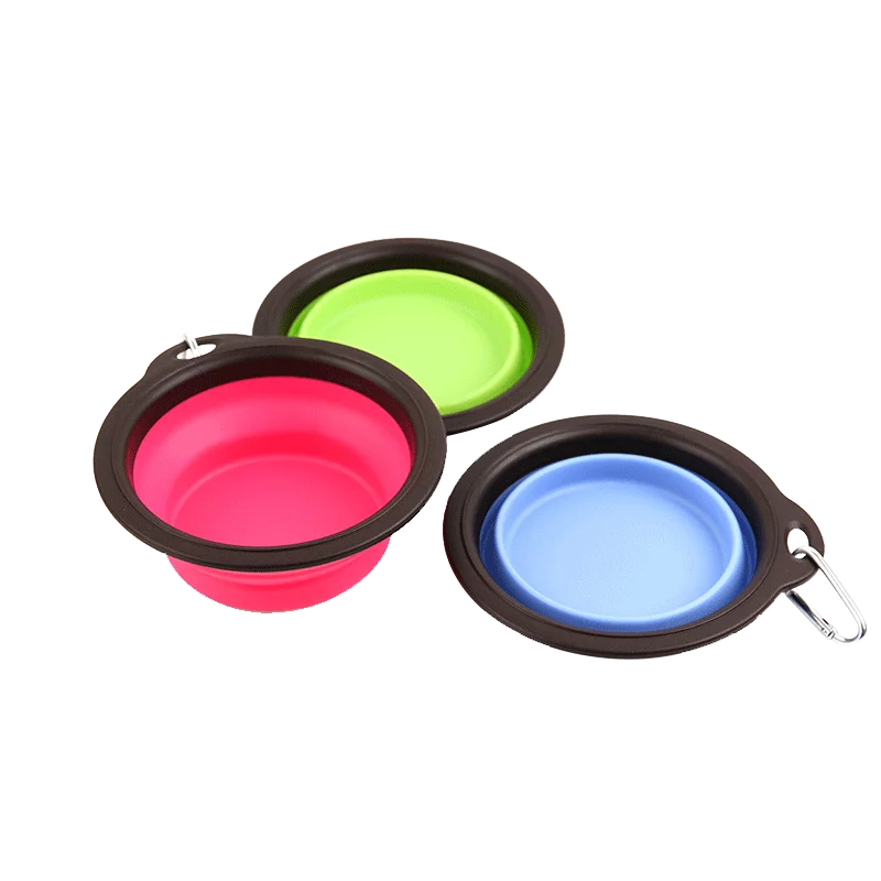 Portable Foldable Silicone Travel Collapsible Pet Dog Water Bowls