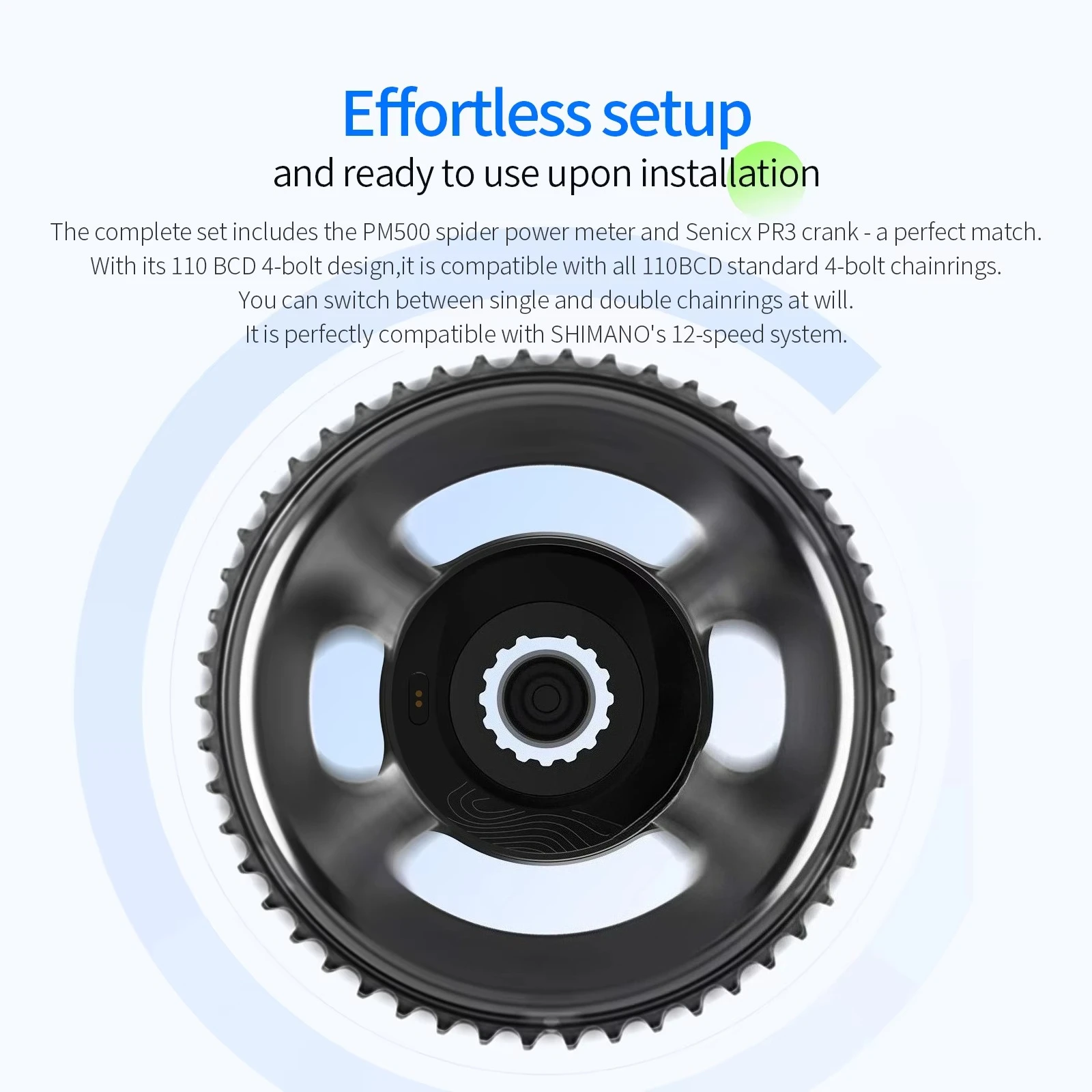 جهاز قياس طاقة الدراجة العنكبوت من Magene Rode، جهاز كمبيوتر لركوب الدراجات من سبائك الألومنيوم باللون الأسود مع ملحقات دراجات ممتازة