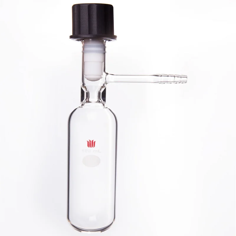 SYNTHWARE Solvent Storage Bottle, Heavy Wall, SCHLENK, High Vacuum Valve with Fully Wrapped PTFE, Borosilicate Glass, F58