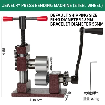 Manual jewelry bending machine for bracelet flat surface bangle shaping jewelry making equipment