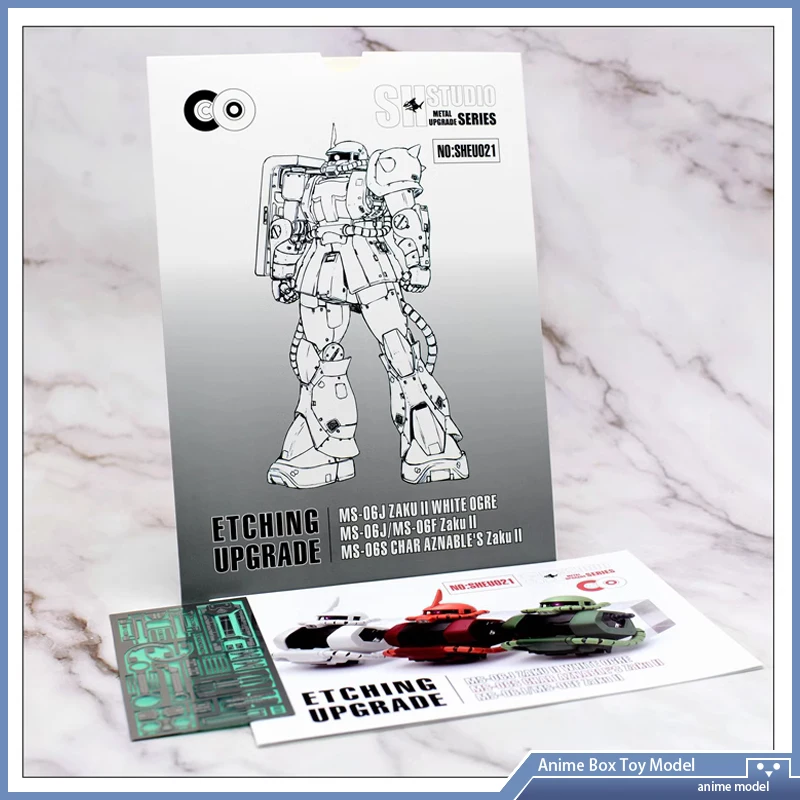 SH STUDIO for Gundam  1/100 MG MS-06J ZAKU II MS-06FMS-06S CHAR AZNABLE'S Special Etching Sheet Assembled Model Accessories