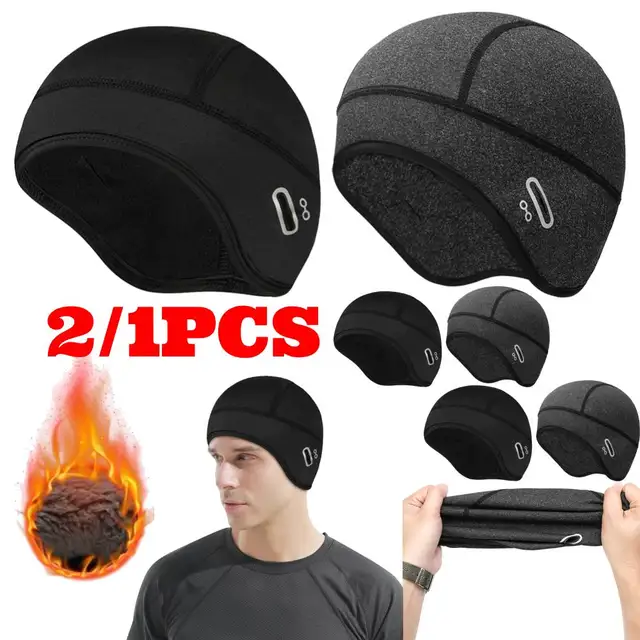 Zimowa czapka kolarska termiczna na zewnątrz pod MTB kask wkładka z polaru czapka sportowa męska czapka narciarska bieganie piesza jarmułki