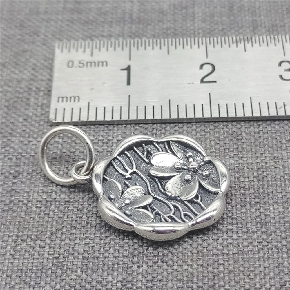 2pcs of 925 Sterling Silver Blossom Flower Charm Pendant for Necklace Bracelet