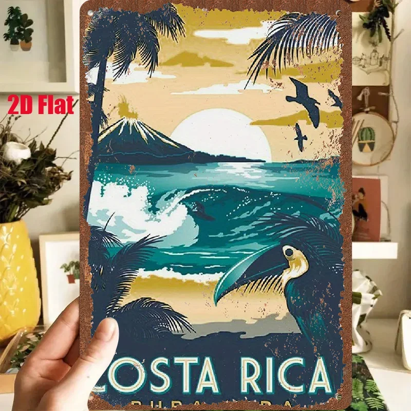 2D Flat - 1pc 2D[Flat] Metal Sign Retro Tin Painting 