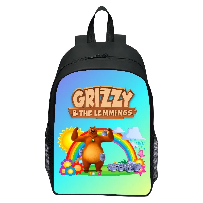 16 inch children's backpack Grizzy Bear elementary school backpack kindergarten boys and girls backpack